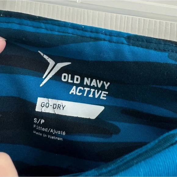 Old Navy Active Go-Dry Leggings Blue Army Print - Picture 4 of 6